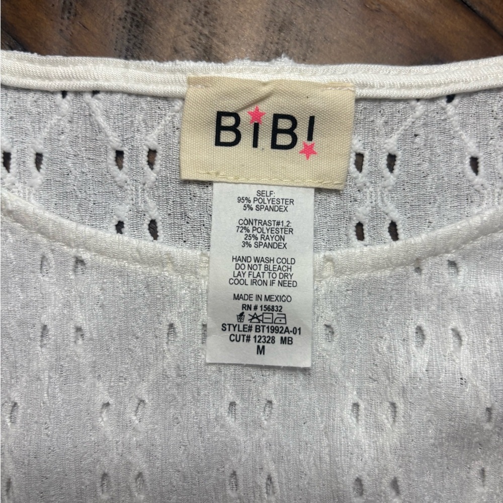 BiBi White Eyelet Knit Top - Picture 4 of 4